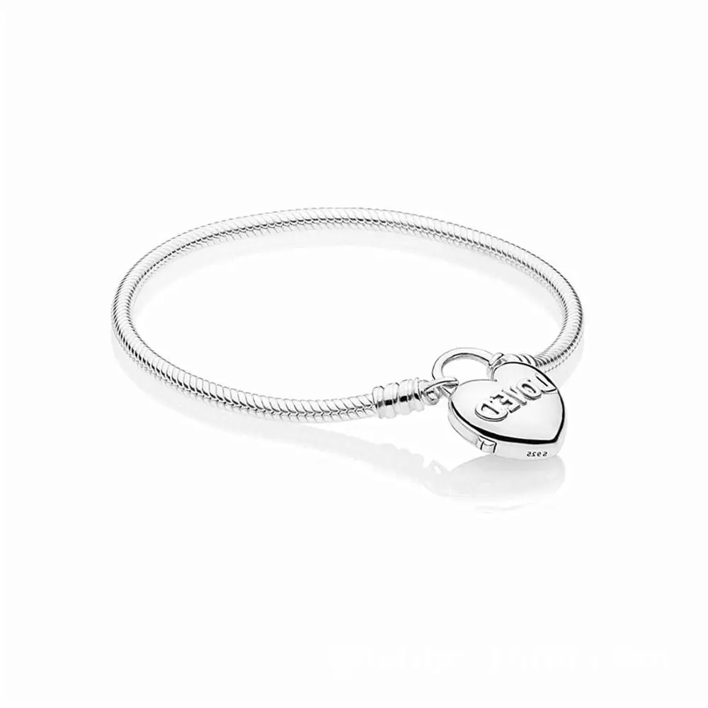 100% 925 Sterling Silver Pan Bracelet Silver Heart Love Logo Chain Pan Bracelet Fit European Charm Bracelets Women Jewelry
100% 925 Sterling Silver Pan Bracelet Silver Heart Love Logo Chain Pan Bracelet Fit European Charm Bracelets Women Jewelry