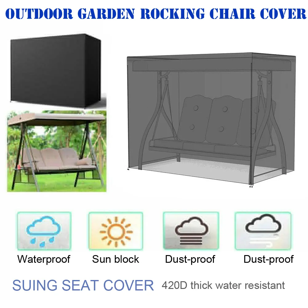 Swing Seat Cover Outdoor Garden Solid Dust Resistant Chair With Zipper Waterproof Oxford Cloth Foldable UV Protection Drawstring 
Swing Seat Cover Outdoor Garden Solid Dust Resistant Chair With Zipper Waterproof Oxford Cloth Foldable UV Protection Drawstring