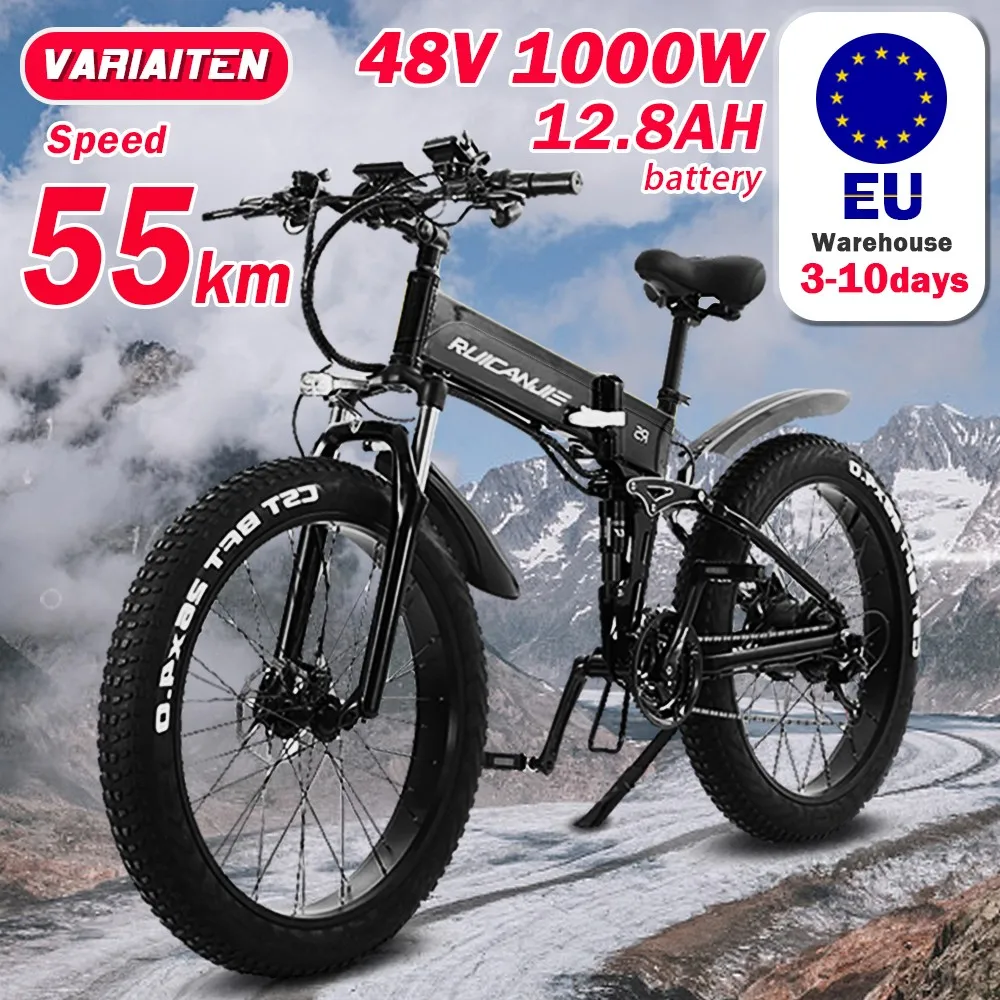 Фото Электрический велосипед 1000 Вт пляжный горный Bafang средний мотор MTB мощные толстые