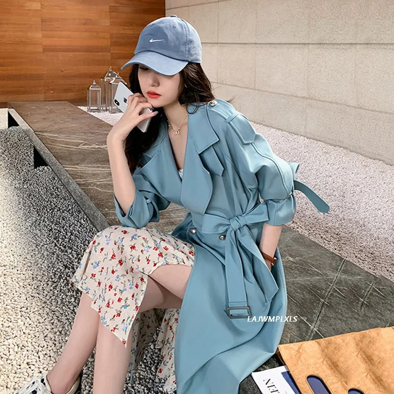 Fashion New Double-Breaste Women Trench Coat Long Belted Slim Lady Coat Cloak Female Outerwear Spring Autumn Clothes Windbreaker
Fashion New Double-Breaste Women Trench Coat Long Belted Slim Lady Coat Cloak Female Outerwear Spring Autumn Clothes Windbreaker