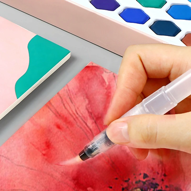 36 Colors Solid Watercolor Paint with Wooden Pole Brush Pen Set Water Brush Gouache Pigments
36 Colors Solid Watercolor Paint with Wooden Pole Brush Pen Set Water Brush Gouache Pigments