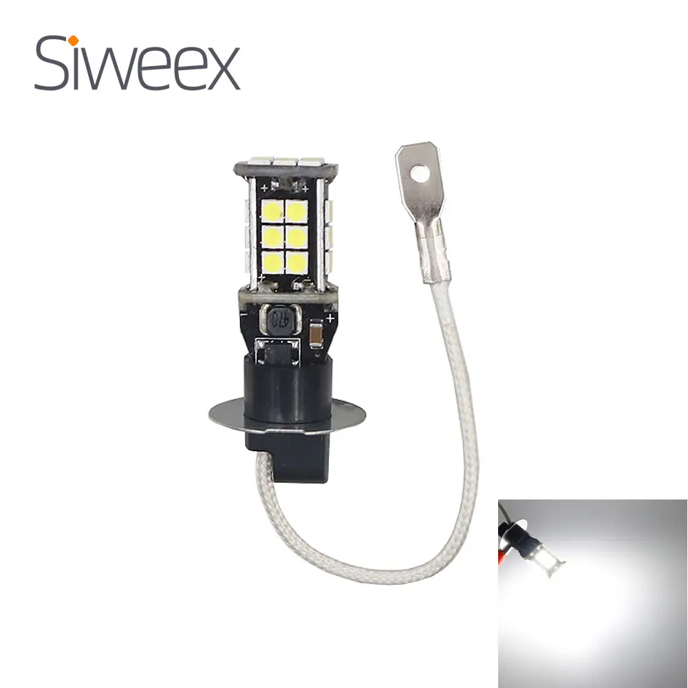 H1 H3 LED Super Bright Car Bulbs 24 SMD 3030 White Fog Lamp Highlight Tail Driving Day Running Lights 12V DC
H1 H3 LED Super Bright Car Bulbs 24 SMD 3030 White Fog Lamp Highlight Tail Driving Day Running Lights 12V DC