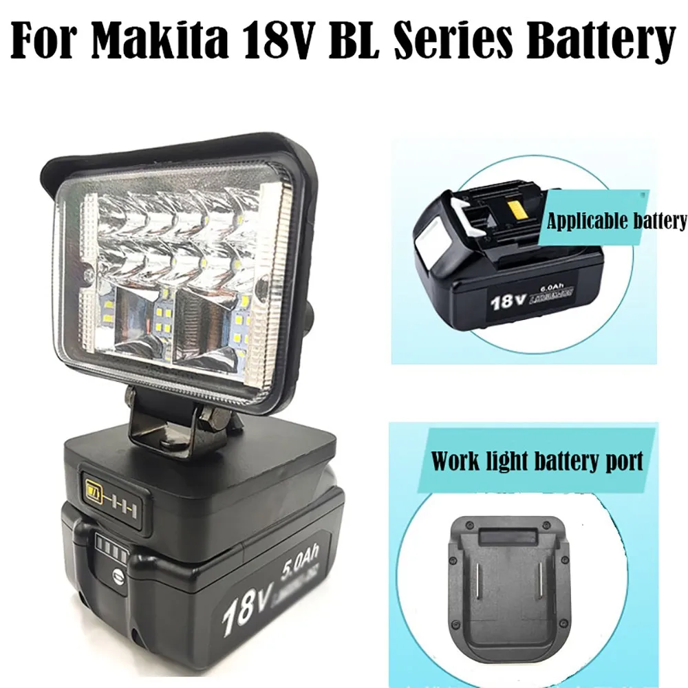 LED Work Light For Makita 18V BL Series Lithium Battery Power Tool Torch Flood High Brightness Outdoor Lamp With Toggle Switch
LED Work Light For Makita 18V BL Series Lithium Battery Power Tool Torch Flood High Brightness Outdoor Lamp With Toggle Switch