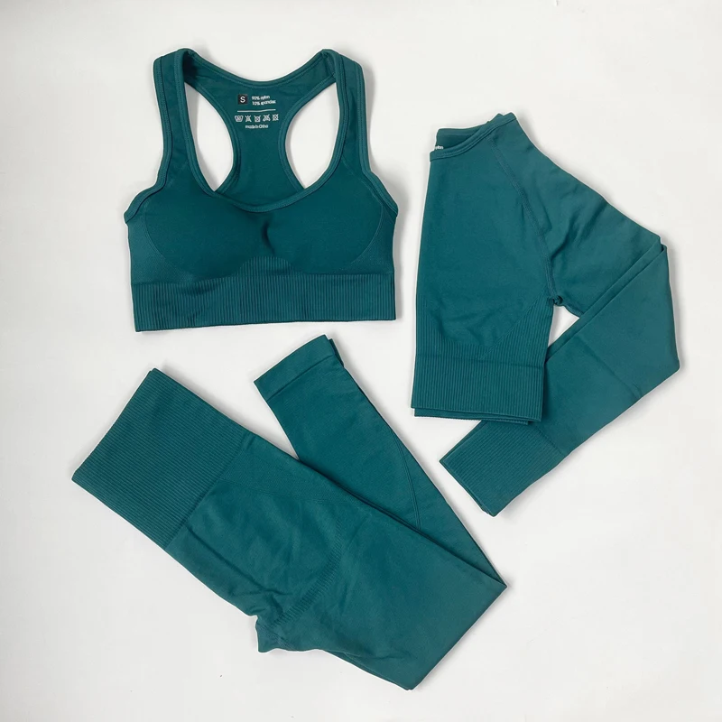2/3Pcs Seamless Women Yoga Set Workout Sportswear Gym Clothing Fitness Long Sleeve Crop Top High Waist Leggings Sports Bra Suits
2/3Pcs Seamless Women Yoga Set Workout Sportswear Gym Clothing Fitness Long Sleeve Crop Top High Waist Leggings Sports Bra Suits