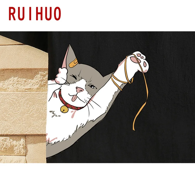 RUIHUO Plutus Cat Kimono Men Clothing Kimono Cardigan Tops Harajuku Shirt Men Summer Japanese Streetwear M-5XL 2021 New Arrivals
RUIHUO Plutus Cat Kimono Men Clothing Kimono Cardigan Tops Harajuku Shirt Men Summer Japanese Streetwear M-5XL 2021 New Arrivals