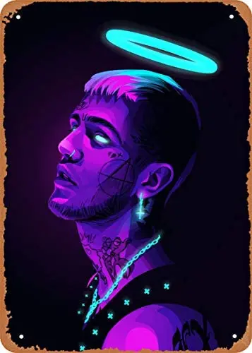 Neon Glow Lil peep Plaque Poster Metal Tin Sign 8" x 12" Vintage Retro Wall Decor
Neon Glow Lil peep Plaque Poster Metal Tin Sign 8" x 12" Vintage Retro Wall Decor