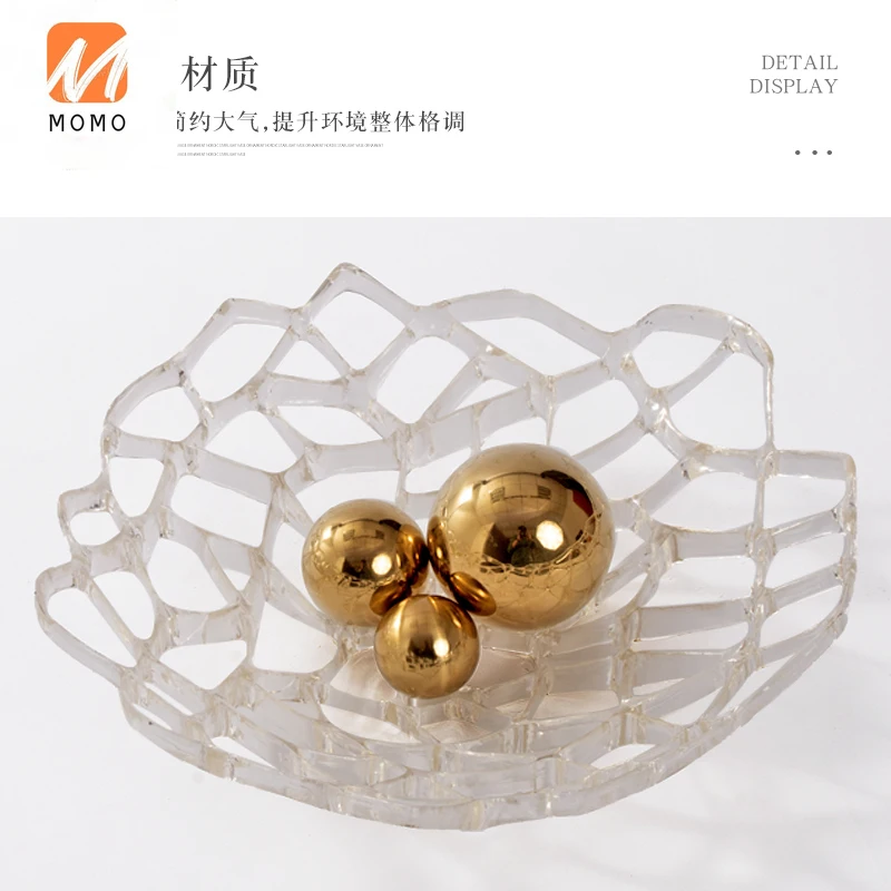 Simple and Light Luxury Transparent Acrylic Hollow out Fruit Plate Fruit Basket Model Room Soft Decorative Ornaments TZ
Simple and Light Luxury Transparent Acrylic Hollow out Fruit Plate Fruit Basket Model Room Soft Decorative Ornaments TZ