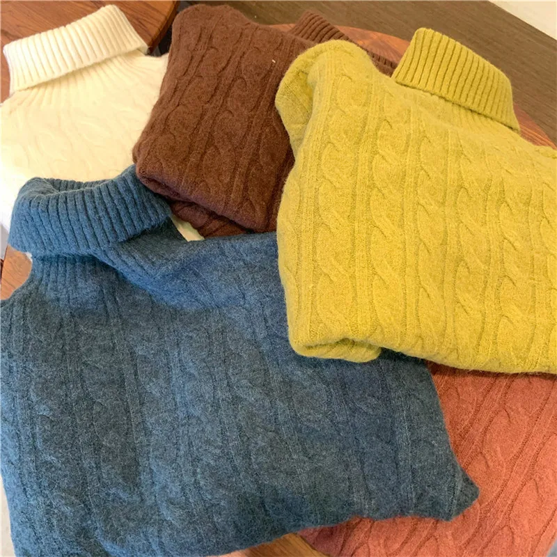 thick autumn winter turtleneck sweater women twist knitted pullovers warm long sleeve ladies knit sweater 5 color P767 
thick autumn winter turtleneck sweater women twist knitted pullovers warm long sleeve ladies knit sweater 5 color P767