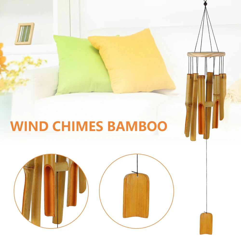 Bamboo Wind Chimes Gifts 6 Wooden Tubes with Natural Relaxing Soothing Sound For Outdoor Garden Yard Indoor Hanging Home Decor
Bamboo Wind Chimes Gifts 6 Wooden Tubes with Natural Relaxing Soothing Sound For Outdoor Garden Yard Indoor Hanging Home Decor