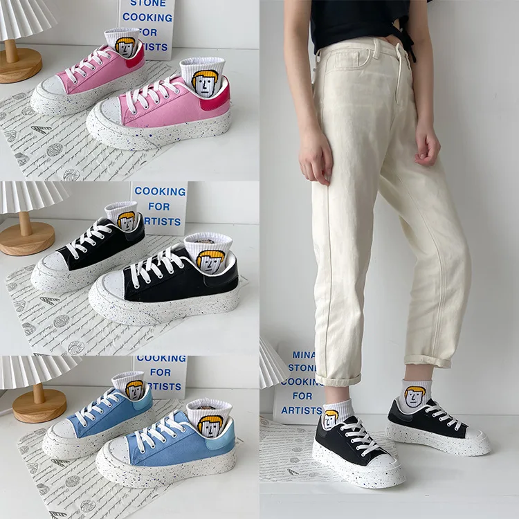 Street Style Women's Shoes Casual Thick-soled Candy Color Canvas Shoes Women's Korean Style Thin Single Shoes
Street Style Women's Shoes Casual Thick-soled Candy Color Canvas Shoes Women's Korean Style Thin Single Shoes