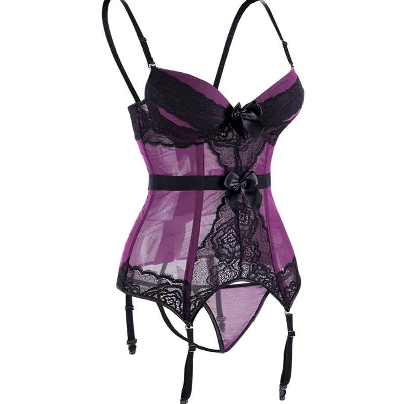 Plus Size Corset Lingerie Lace Up Bodysuit For Women Strap And Backless Corset Bowknot Corsets And Bustiers With Suspenders
Plus Size Corset Lingerie Lace Up Bodysuit For Women Strap And Backless Corset Bowknot Corsets And Bustiers With Suspenders