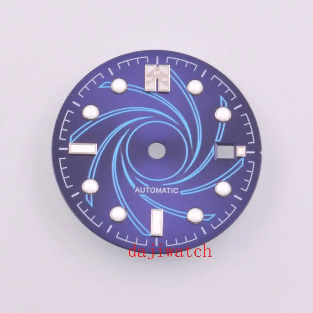 

Luxury 31mm for ETA2836 2824 DG2813 Miyada 8205 821A luminous blue green gray sterile dial watch dial