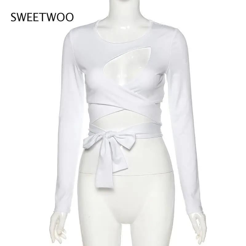 Spring Women's Long-Sleeved Top Blouse Women's Lace-Up Sexy Hollow Blouse Ribbed Top Women's Clothing
Spring Women's Long-Sleeved Top Blouse Women's Lace-Up Sexy Hollow Blouse Ribbed Top Women's Clothing