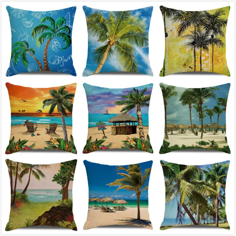 Chair Decor Romantic Summer Seaside Vacation Cushion Cover 45X45cm Beach Ocean Coconut Grove Sunset Scenery Printed Pillow Cover
Chair Decor Romantic Summer Seaside Vacation Cushion Cover 45X45cm Beach Ocean Coconut Grove Sunset Scenery Printed Pillow Cover