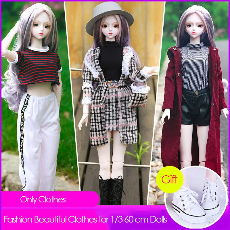 Fashion Beautiful Dolls Clothes for 1/3 BJD Dolls DIY Manual Trend Top Coats+Skirts Suit Apparel for 60 CM Dolls Accessories 
Fashion Beautiful Dolls Clothes for 1/3 BJD Dolls DIY Manual Trend Top Coats+Skirts Suit Apparel for 60 CM Dolls Accessories