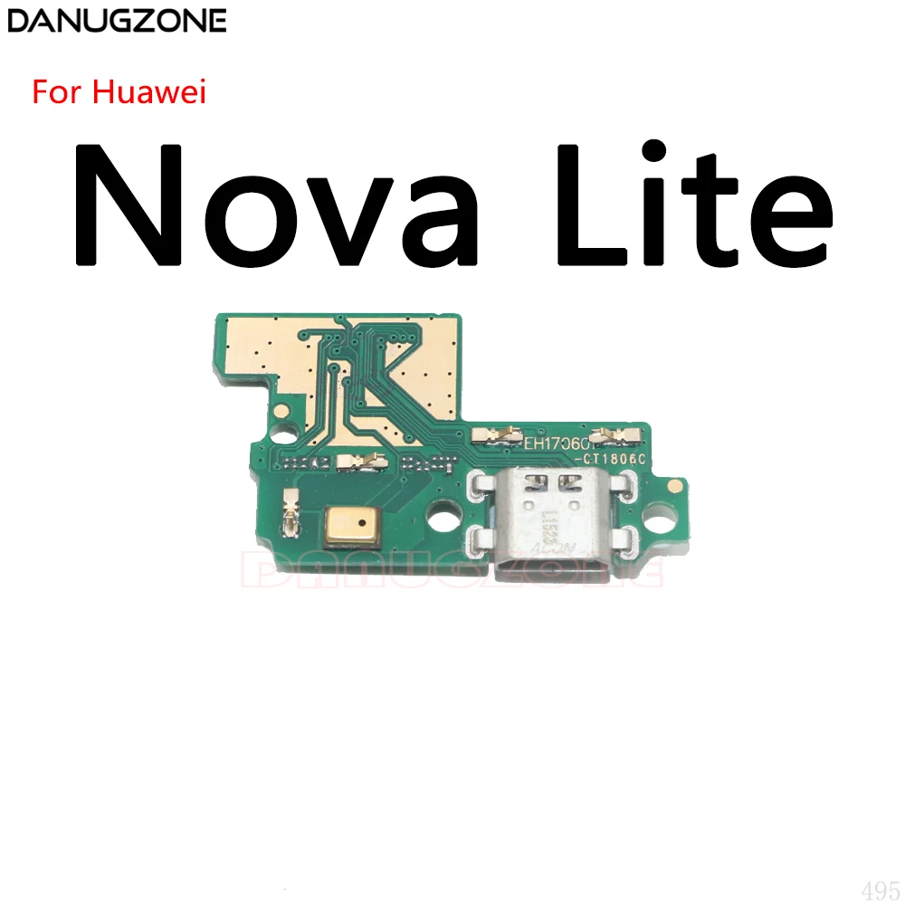 Док станция с USB разъемом для зарядки и штекером плата гибкий кабель Huawei Nova 4 4E 3 3E 3i