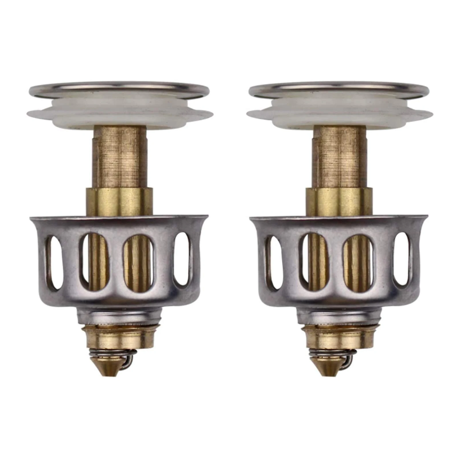 2 Pack Wash Basin Bounce Drain Filter Pop Up Bathroom Sink Drain Plug With Basket Universal Size Kitchen Sink Strainer
2 Pack Wash Basin Bounce Drain Filter Pop Up Bathroom Sink Drain Plug With Basket Universal Size Kitchen Sink Strainer