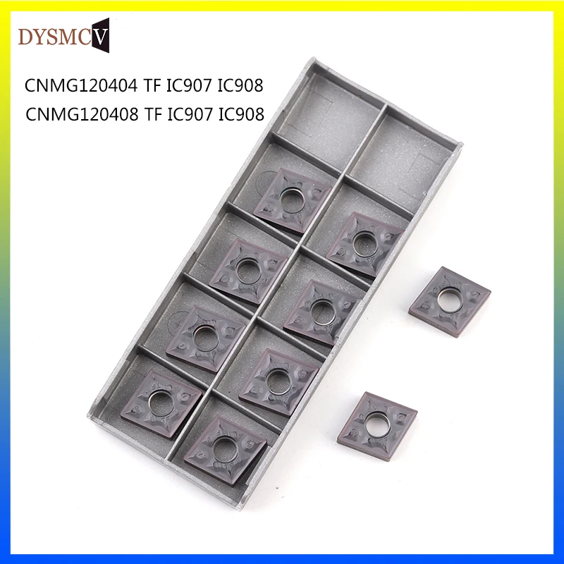 

10 шт. CNMG120404 CNMG120408 TF IC907 IC908 внешний токарный инструмент CNMG 120408 твердосплавная вставка токарный станок Режущий инструмент токарная вставка