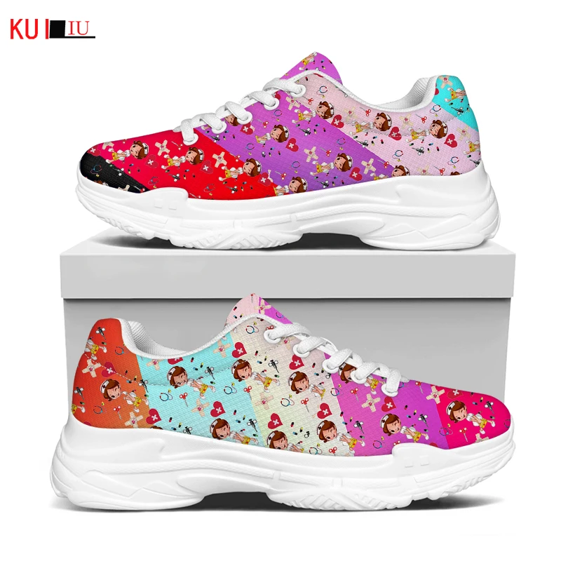 Женские кроссовки с мультяшным принтом KUILIU Rainbow Kawaii медсестра увеличивающая рост обувь для ухода толстая платформа дышащая сетчатая повсед...
Женские кроссовки с мультяшным принтом KUILIU Rainbow Kawaii медсестра увеличивающая рост обувь для ухода толстая платформа дышащая сетчатая повсед...