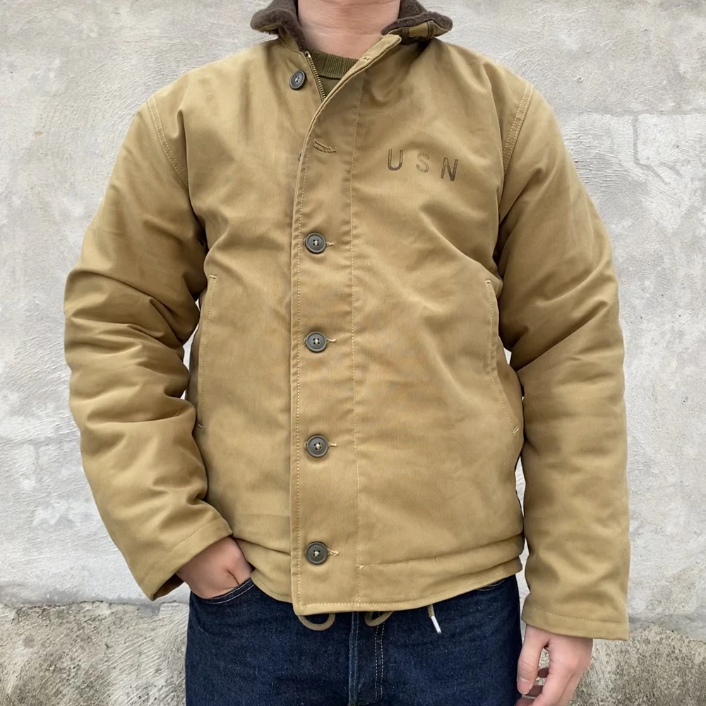 Vintage Bronson USN N-1 Deck Jacket WW2 Military Uniform Motorcycle Men's Coat 3 Colors
Vintage Bronson USN N-1 Deck Jacket WW2 Military Uniform Motorcycle Men's Coat 3 Colors