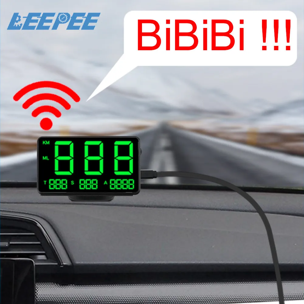 Автомобильный GPS-дисплей C60s/C80 одометр с большим шрифтом светодиодный дисплей