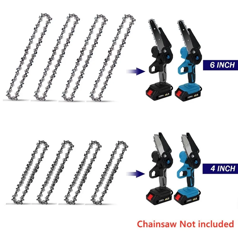 4pcs 4/6 Inch Mini Chainsaw Chain Saw Portable 24V, 26V And 36V Mini-saws Replacement Electric Pruning Saw Accessory Garden Tool
4pcs 4/6 Inch Mini Chainsaw Chain Saw Portable 24V, 26V And 36V Mini-saws Replacement Electric Pruning Saw Accessory Garden Tool
