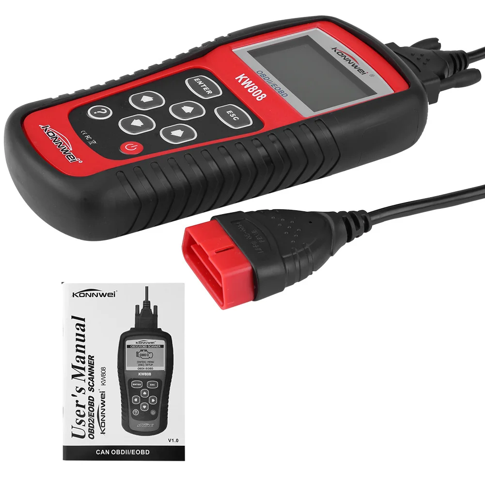 Считыватель кодов KONNWEI KW808 OBD2 OBDII EOBD, диагностический сканер, инструмент для сканирования кодов неисправностей
Считыватель кодов KONNWEI KW808 OBD2 OBDII EOBD, диагностический сканер, инструмент для сканирования кодов неисправностей