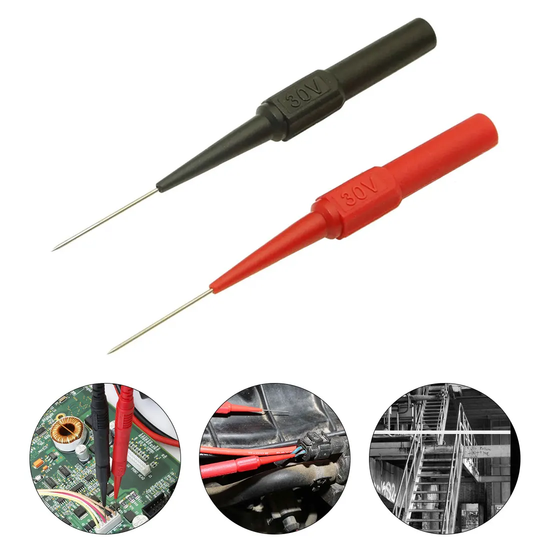 2pcs Insulation Needle Test Probes Non-destructive Universal Voltmeter Multimeter Test Lead Probe Wire Piercing Pen
2pcs Insulation Needle Test Probes Non-destructive Universal Voltmeter Multimeter Test Lead Probe Wire Piercing Pen