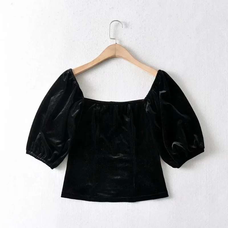 Spring Summer Women's Shirts 2021 The New Short Tops Solid Color Short-sleeved Fashion Wild Loose Street Style Square Collar
Spring Summer Women's Shirts 2021 The New Short Tops Solid Color Short-sleeved Fashion Wild Loose Street Style Square Collar