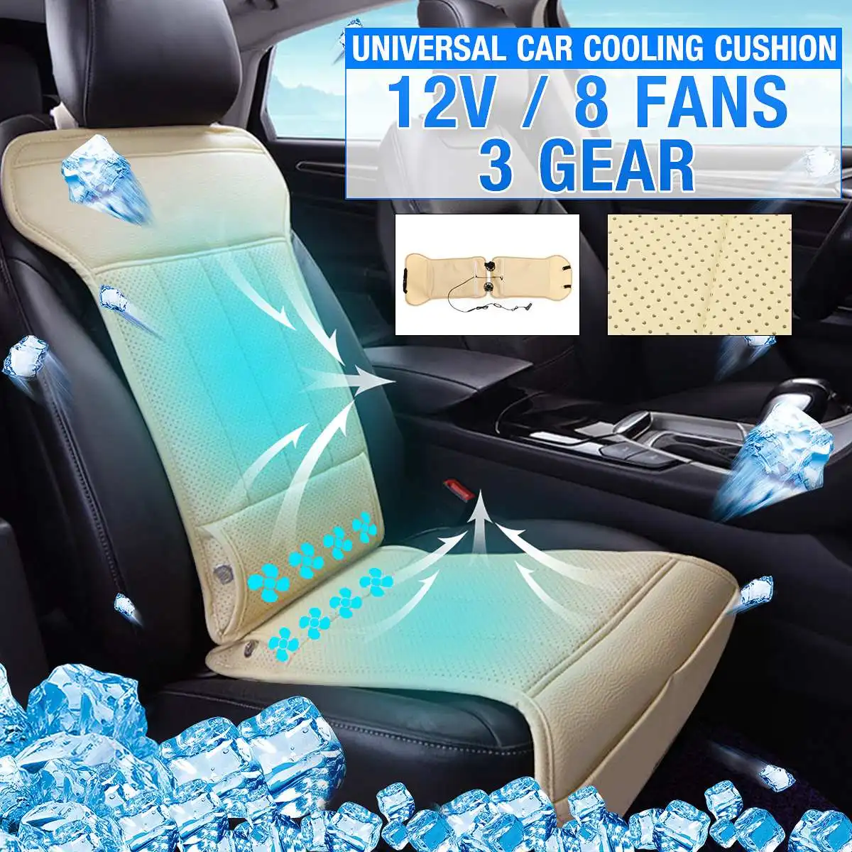 8 Built-in Fan Breathable Leather Ice Silk Cooling Car Cushion Seat Covers Soft Comfortable Cotton Backrest Pad Universal
8 Built-in Fan Breathable Leather Ice Silk Cooling Car Cushion Seat Covers Soft Comfortable Cotton Backrest Pad Universal