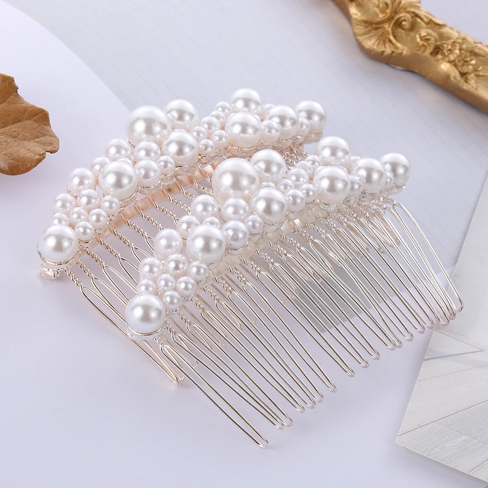 1pc Women Pearl Hair Combs Wedding Hair Accessories Hair Pin Rhinestone Tiara Bridal Clips Bride Barrette Hair Jewelry Headpiece
1pc Women Pearl Hair Combs Wedding Hair Accessories Hair Pin Rhinestone Tiara Bridal Clips Bride Barrette Hair Jewelry Headpiece
