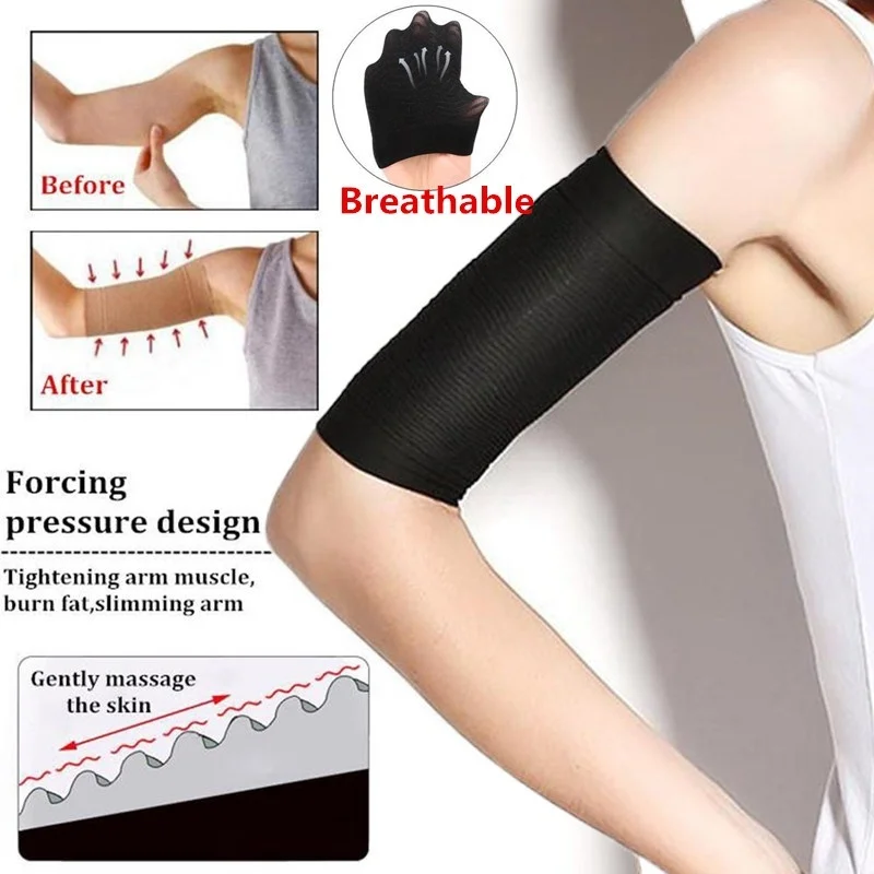 

1pair Arm Sleeves Weight Loss Thin Legs for Women Shaper Thin Arm Calorie Off Fat Buster Slimmer Warmer Wrap Belt Arm Warmers