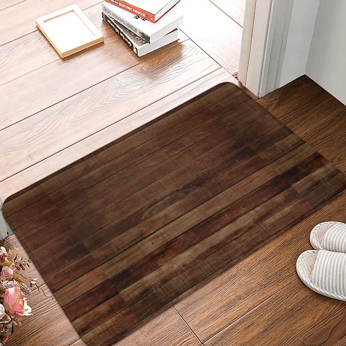 Dark Wood Doormat Carpet Mat Rug Polyester Non-Slip Floor Decor Bath Bathroom Kitchen Balcony 40*60
Dark Wood Doormat Carpet Mat Rug Polyester Non-Slip Floor Decor Bath Bathroom Kitchen Balcony 40*60