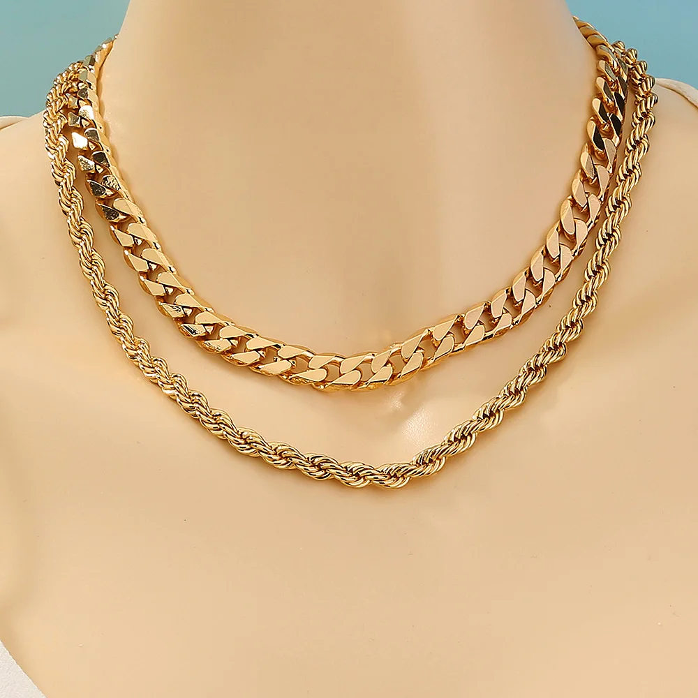 Punk Chain Chunky Necklaces for Women Layered Link Collars Shine Light Weight Jewelry Clavicle Vintage Jewelry
Punk Chain Chunky Necklaces for Women Layered Link Collars Shine Light Weight Jewelry Clavicle Vintage Jewelry