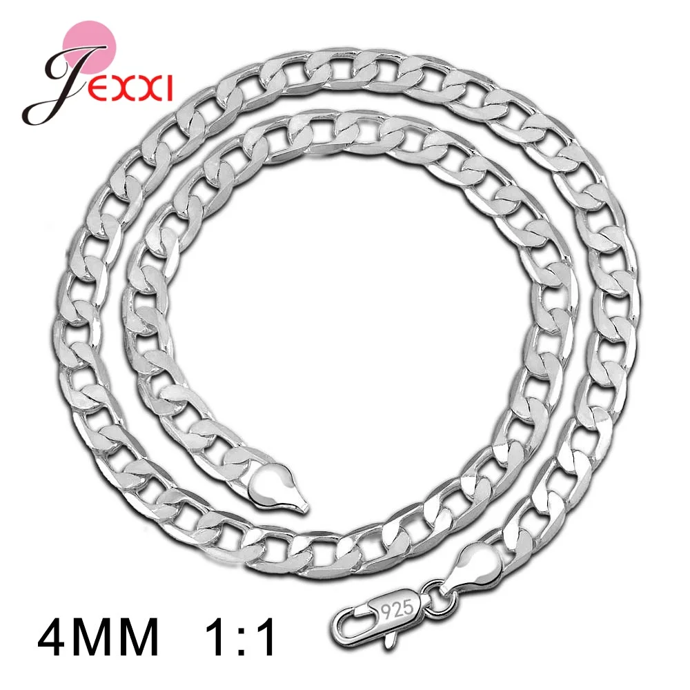 

16/18/20/22/24 Inches 925 Sterling Silver One Side Body Necklaces For Women/Men Top Sale Carnival/Party Clavicle Chain Necklace