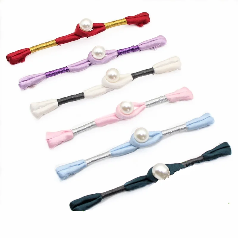 5Pairs Handmade Beaded Tang Suit Cheongsam Chinese Knot Buttons One Word Strip Pearl Cloth Buckle DIY Sewing Accessories | Дом и сад