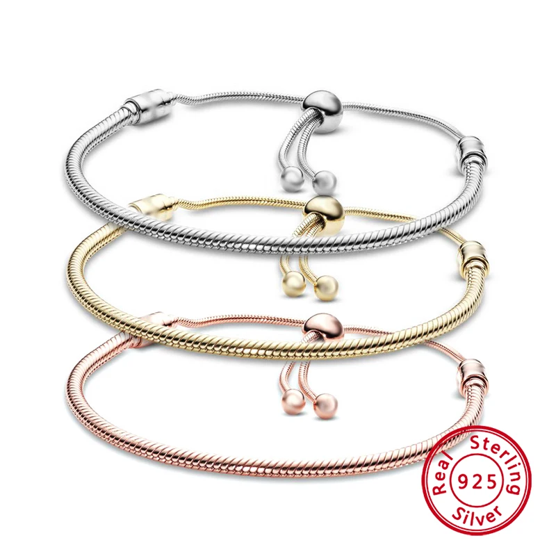 Charm DIY Adjuestable Silver 925 Jewelry Bracelet for Women Minimalist Style Original Design Fashion Bangles 
Charm DIY Adjuestable Silver 925 Jewelry Bracelet for Women Minimalist Style Original Design Fashion Bangles