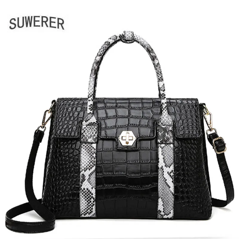 Fashion Women's handbags Quality Pu Leather Handbag women's leather shoulder bags Black Female bag Crocodile pattern
Fashion Women's handbags Quality Pu Leather Handbag women's leather shoulder bags Black Female bag Crocodile pattern