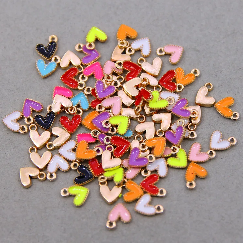 50pcs/Lot 7*9mm 9 Color Alloy Metal Drop Oil Small Heart Charms KC Gold Pendant For DIY Bracelet Necklace Jewelry Making
50pcs/Lot 7*9mm 9 Color Alloy Metal Drop Oil Small Heart Charms KC Gold Pendant For DIY Bracelet Necklace Jewelry Making