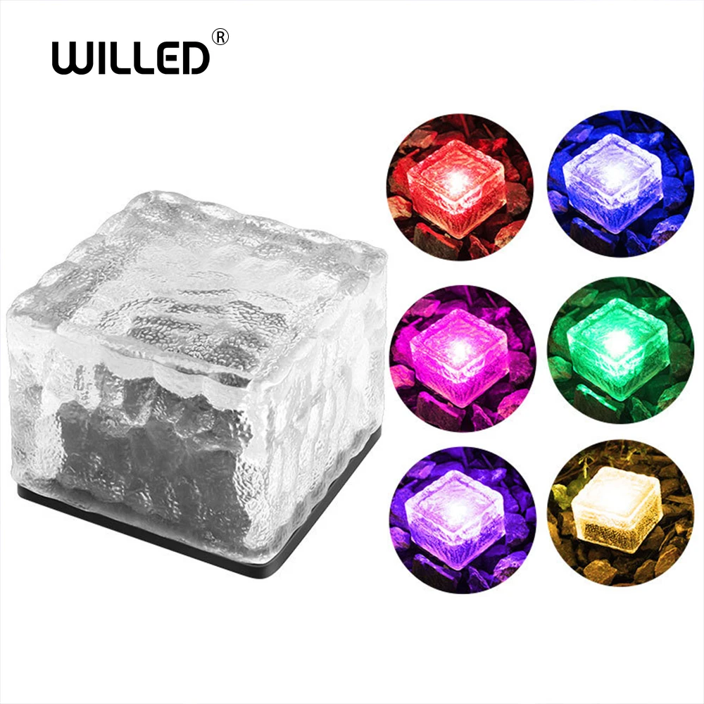 Creative LED cube outdoor solar lamp waterproof crystal glass brick courtyard floor garden lawn Buried decoration rechargeable
Creative LED cube outdoor solar lamp waterproof crystal glass brick courtyard floor garden lawn Buried decoration rechargeable