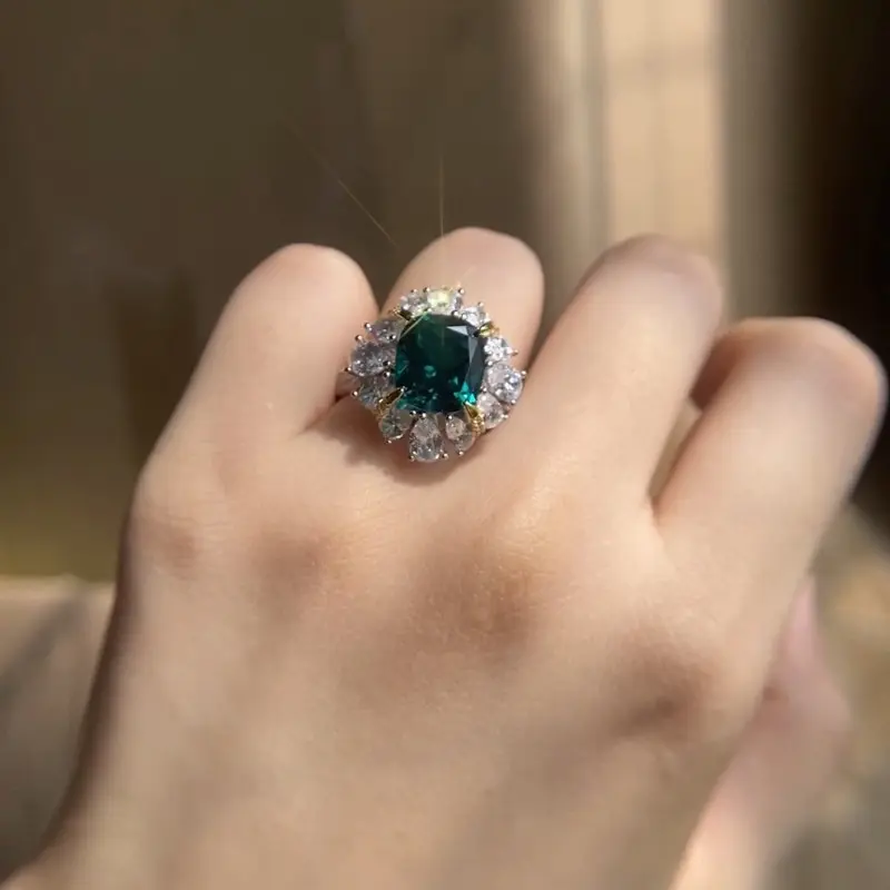 Jazaz Fine Luxury 8 Carats Green Tourmaline Sparking Zircon Wedding Rings Women Top Brand 925 Sterling Silver Party B0887
Jazaz Fine Luxury 8 Carats Green Tourmaline Sparking Zircon Wedding Rings Women Top Brand 925 Sterling Silver Party B0887