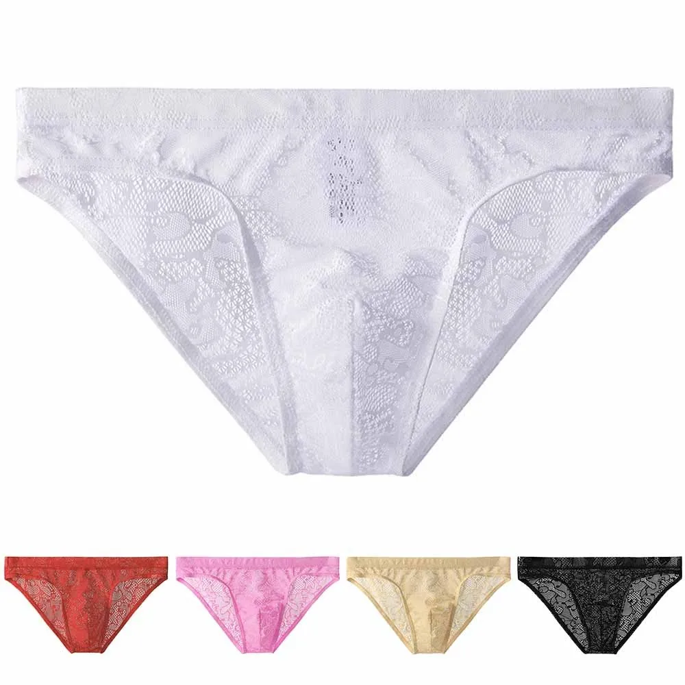 Fashionable Men Lace Transparent Low Waist Sexy Ice Silk Breathable Underpants Men's Lace Transparent Underwear Low Waist Sexy
Fashionable Men Lace Transparent Low Waist Sexy Ice Silk Breathable Underpants Men's Lace Transparent Underwear Low Waist Sexy