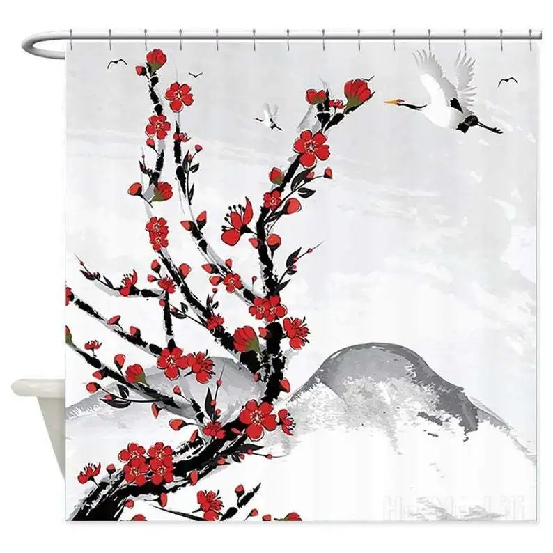 Japanese Red Cherry Blossom Shower Curtain Sakura Tree Bathroom Decor Polyester Waterproof
Japanese Red Cherry Blossom Shower Curtain Sakura Tree Bathroom Decor Polyester Waterproof