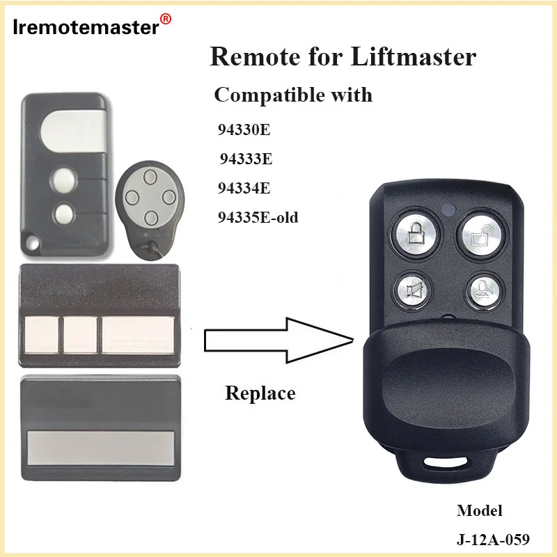 For LiftMaster 84335E 94335E garage door remote control replacement 433.92Mhz rolling code
For LiftMaster 84335E 94335E garage door remote control replacement 433.92Mhz rolling code