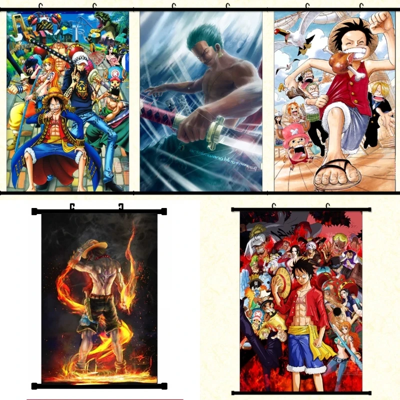 Japanese Wall Art Luffy Zoro Ace Canvas Painting Anime One Piece Plastic Hanging Scroll Cartoon Character Living Room Home Decor
Japanese Wall Art Luffy Zoro Ace Canvas Painting Anime One Piece Plastic Hanging Scroll Cartoon Character Living Room Home Decor