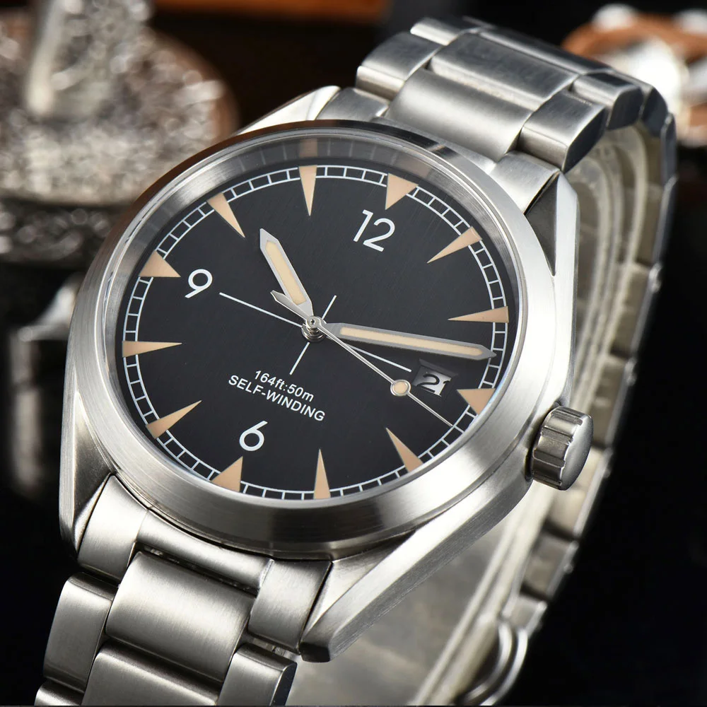 24 Jewels NH35A Automatic Mens Watch 41mm Corgeut Sapphire Glass Date Luminous Brushed Bezel 316L stainless Steel Bracelet
24 Jewels NH35A Automatic Mens Watch 41mm Corgeut Sapphire Glass Date Luminous Brushed Bezel 316L stainless Steel Bracelet