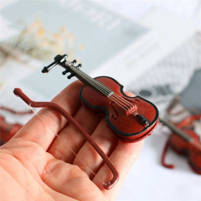 Doll house Living Room Scene Accessories Simple Mural DIY Cottage Mini Violin & Mini Guitar 
Doll house Living Room Scene Accessories Simple Mural DIY Cottage Mini Violin & Mini Guitar