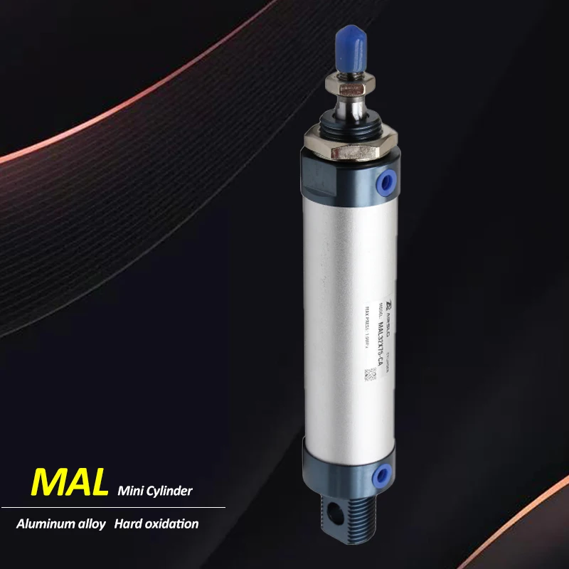 Pneumatic Cylinder MAL Series Mini 16/20/25/32mm Bore 25/50/75/100/200/300/400/500mm Stroke Single lever pneumatic Air cylinder 
Pneumatic Cylinder MAL Series Mini 16/20/25/32mm Bore 25/50/75/100/200/300/400/500mm Stroke Single lever pneumatic Air cylinder