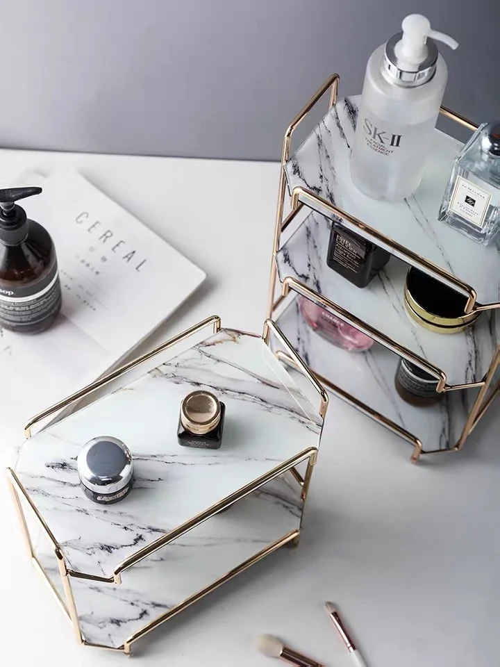 INS Style Light luxury Phnom Penh Cosmetic Storage Rack Nordic Desktop Jewelry Tray Dessert Stand Bathroom Organizer Shelf
INS Style Light luxury Phnom Penh Cosmetic Storage Rack Nordic Desktop Jewelry Tray Dessert Stand Bathroom Organizer Shelf