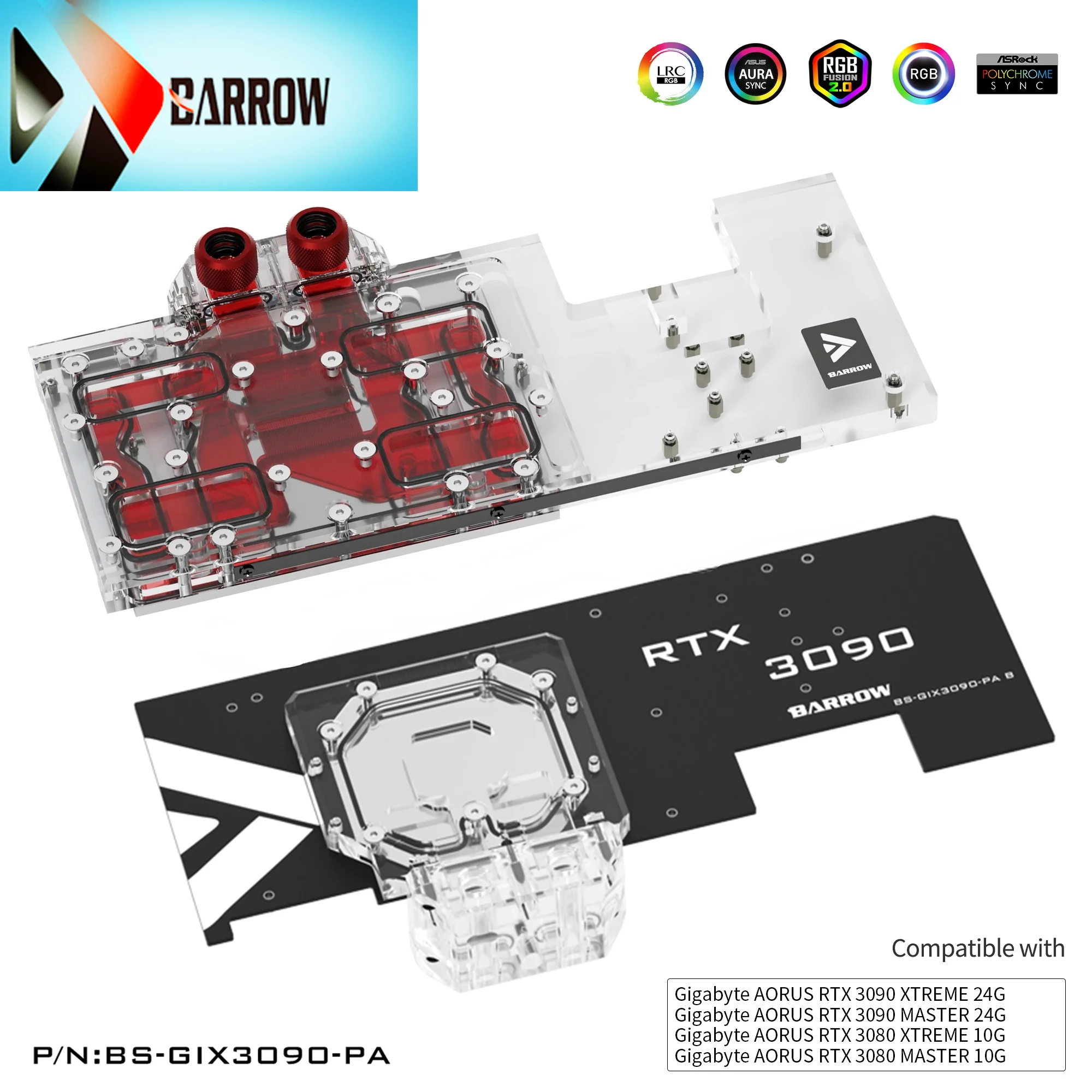 Barrow GPU Water Block Backplane Block per Gigabyte AORUS RTX 3090 3080 XTREME, copertura completa Backplate,BS-GIX3090-PA/ B
Barrow GPU Water Block Backplane Block per Gigabyte AORUS RTX 3090 3080 XTREME, copertura completa Backplate,BS-GIX3090-PA/ B